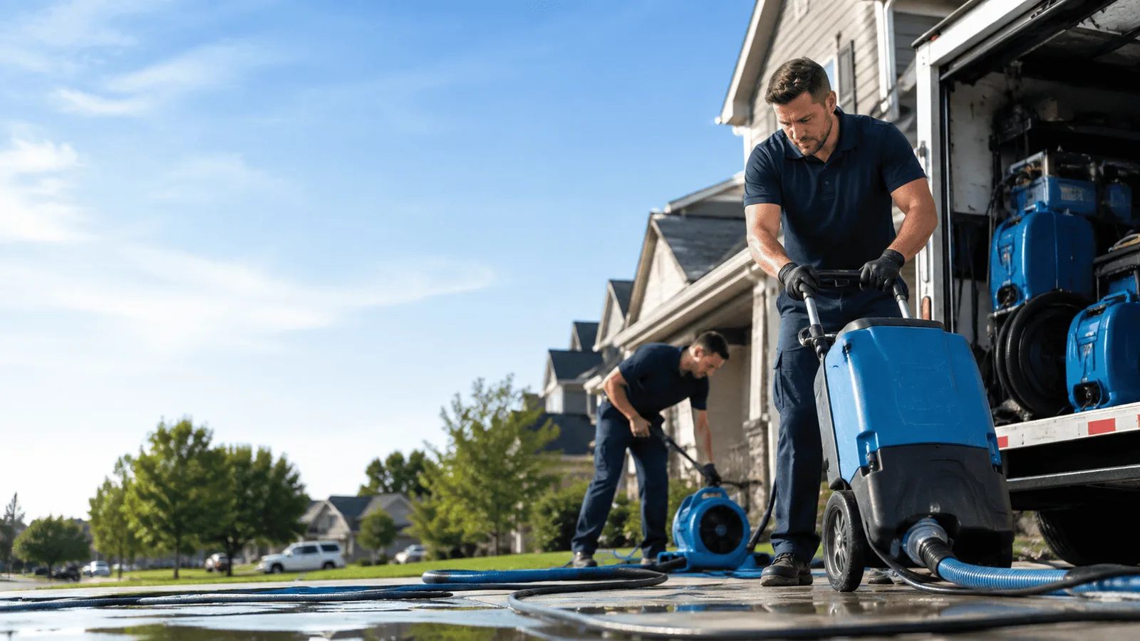 Pipe Leak Detection & Cleanup being performed in Tennessee Ridge, TN